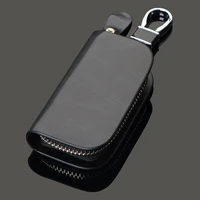 car remote key case bag waterproof anti scratch leather housing keychain id card remote key storage zipper pouch car products