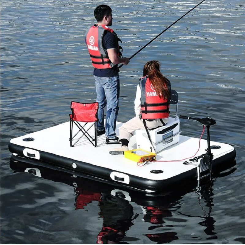 Надувная рыболовная платформа над водой гладкий плавающий рыболовный стол буй