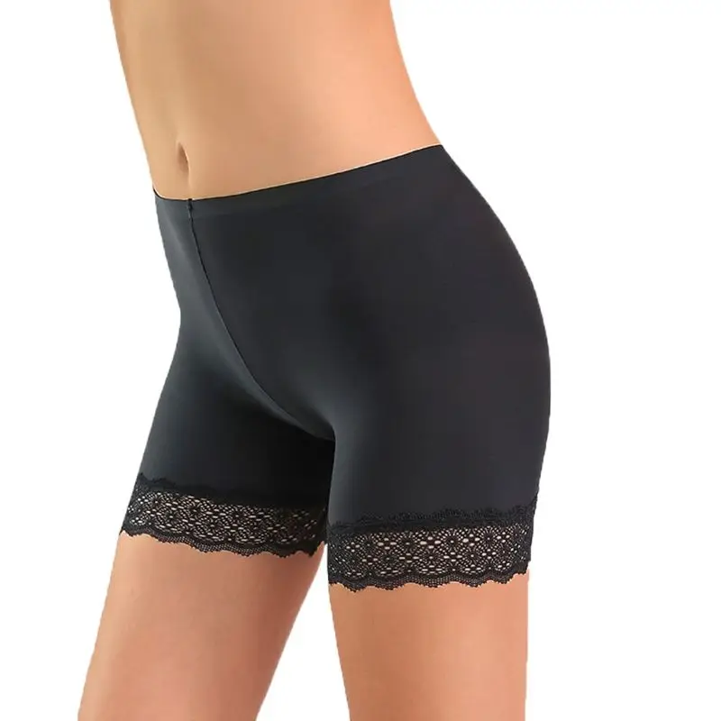 Женские ультра тонкие бесшовные кружевные безопасные штаны дамское нижнее белье