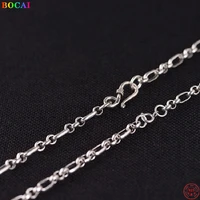 bocai s925 sterling silver necklace 2021 new fashion personality 3 5mm 4mm 5mm pure argentum trendy neck jewelry for men women