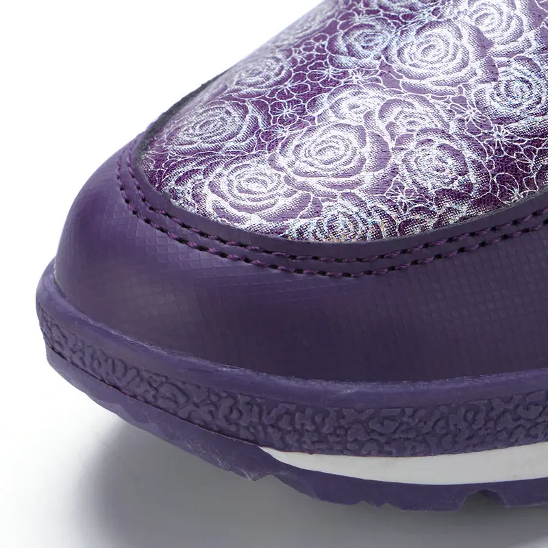 Теплые зимние сапоги Детская обувь Мягкая меховая подошва из синтетического