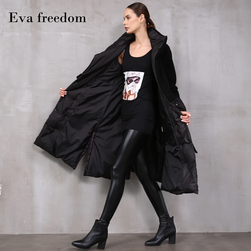 Женский пуховик с регулируемой талией стильный подиум для моделей зима 9528 2019 |