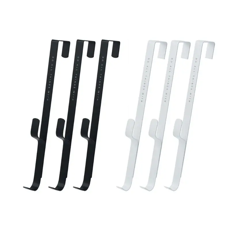 

3PCS Iron Hooks Door Back Hat Clothes Coat Towel Hanging Rack Holder Home Supply LX9C