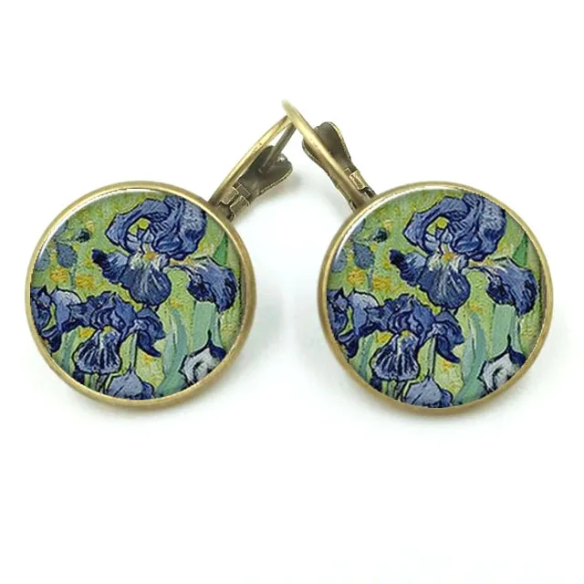Серьги в винтажном стиле знаменитого художника Ван Гога Звездная ночь серьги