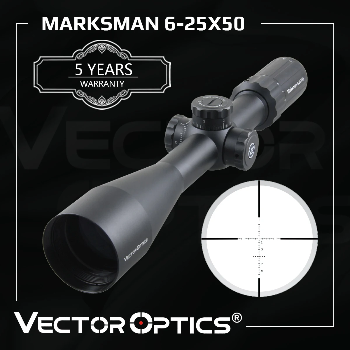 Оптический прицел Vector Optics Marksman 6 25x50 оптический для охоты и тактической стрельбы