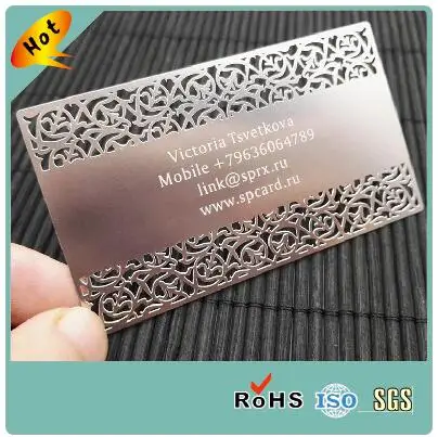 High Quality Fashion Stainless Steel Metal Visit Card Custom Metal VIP Business Cards