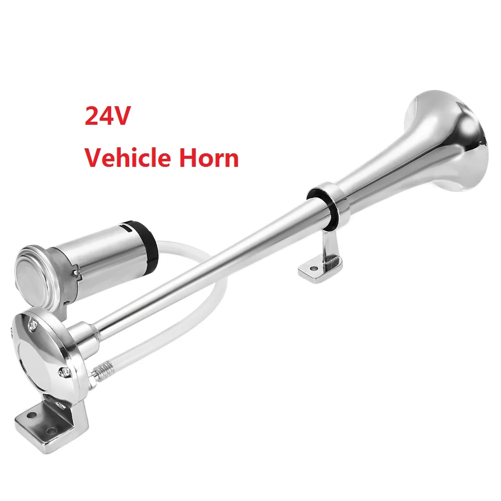for 24V Vehicle Zeepin 150 дБ 12 В 24 в автомобильный Воздушный Рог громкий Предупреждение ющий звуковой сигнал Одиночная Труба 17 дюймов для автомобиля Грузовик Лодка внедорожник поезд - Цвет: for 24V Vehicle