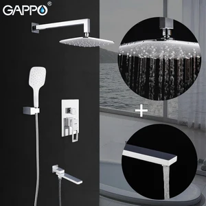 GAPPO Душевая система настенный белый смеситель для ванной комнаты смеситель для душа с дождем водопад torneira do chuveiro ванная комната