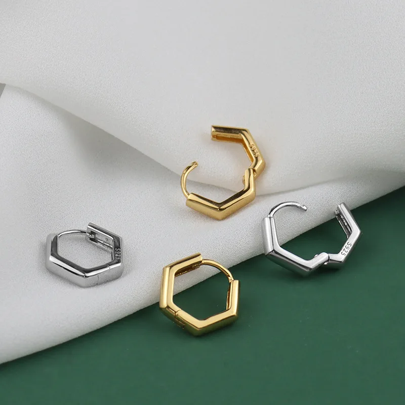 

Minimalist Geometric Small Hoop Earrings For Women Girls Copper Gold Silver Color Circle Earring Party Jewelry Gift