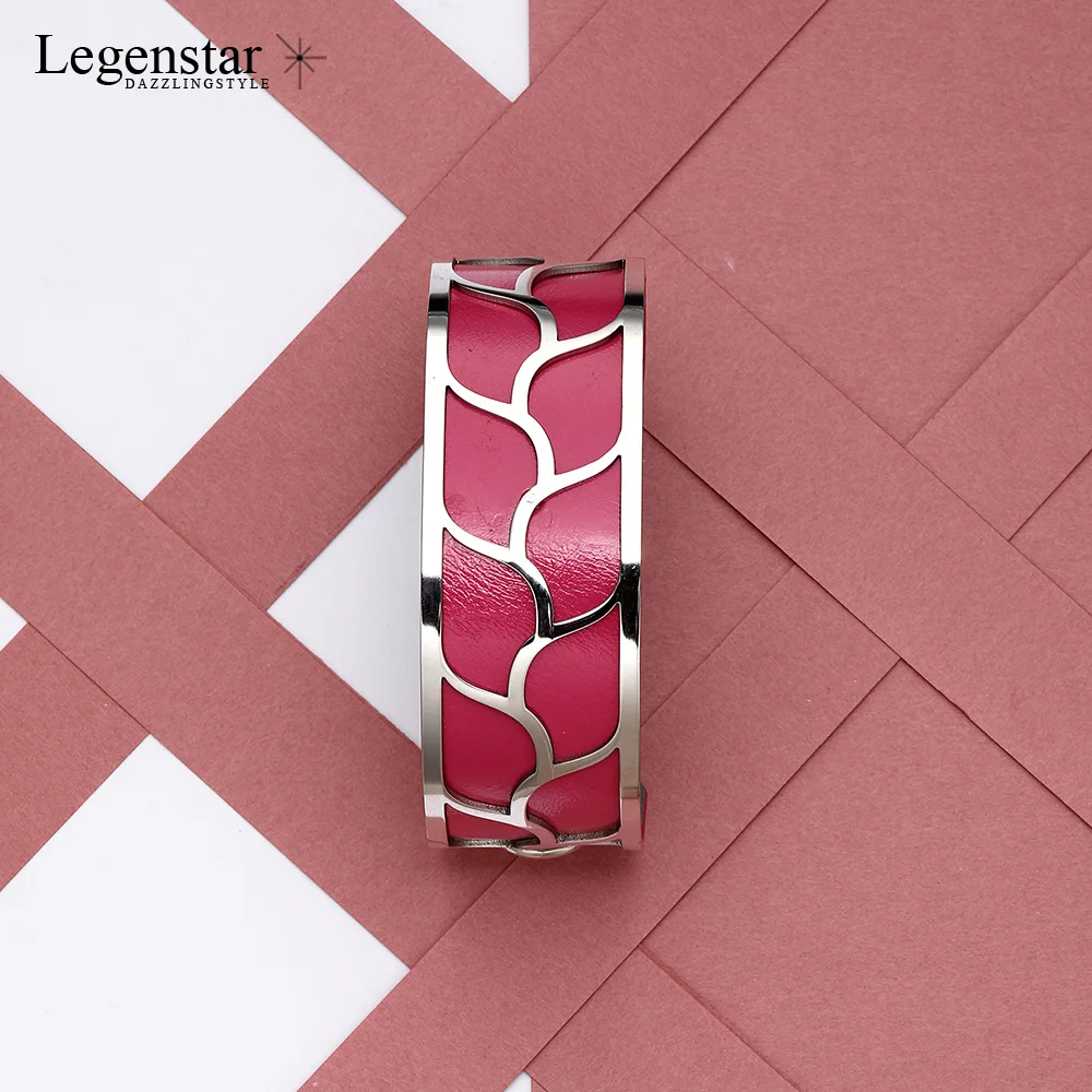 Legenstar, сменный Браслет-манжета, Manchette Femme, Реверсивные кожаные браслеты, браслеты для женщин, ювелирные изделия из нержавеющей стали