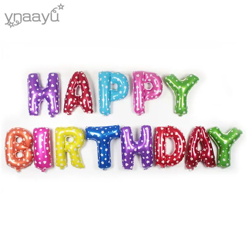 Ynaayu 13 шт./компл. 16-дюймовые фольгированные воздушные шары с днем рождения баллоны