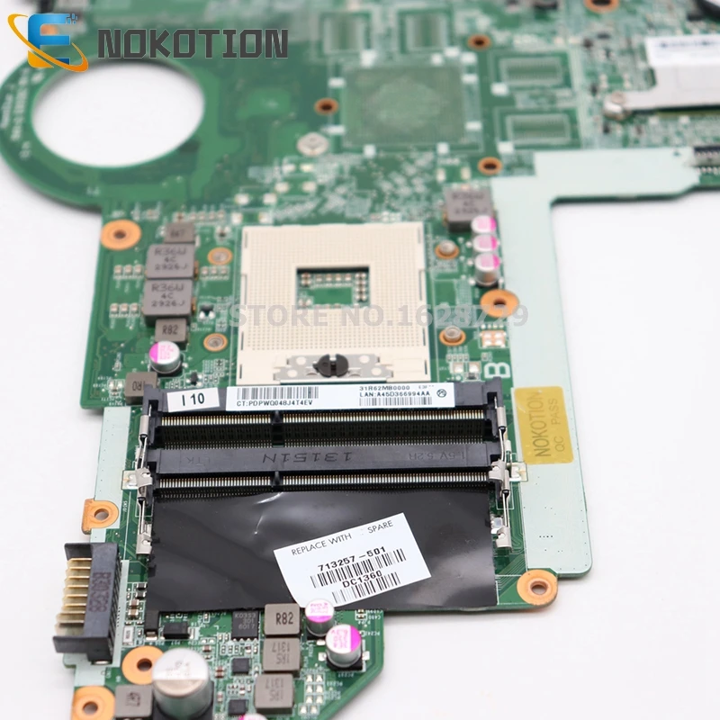 NOKOTION 713257-001 713257-501 DA0R62MB6E1 REV E для HP Pavilion 14 15 17 series Материнская плата ноутбука HD4000