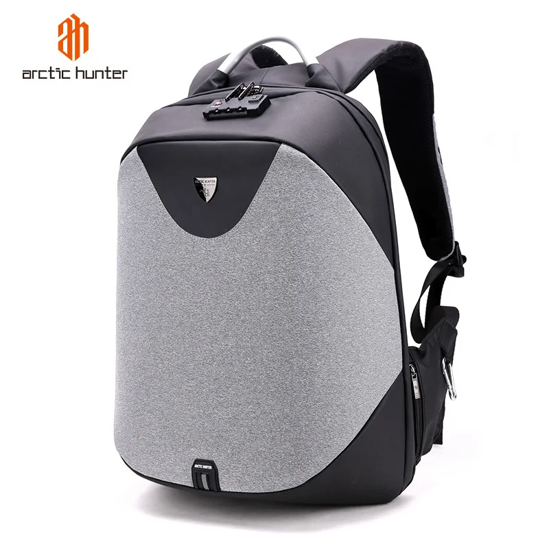 Вместительный мужской рюкзак водонепроницаемый для путешествий с usb зарядкой