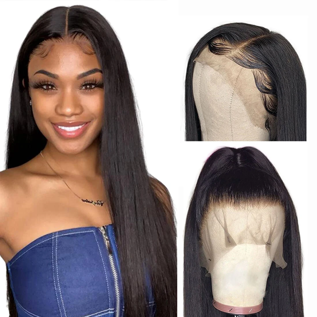 Парик Morichy прямой из человеческих волос 13x4 с предварительно выщипанными волосами