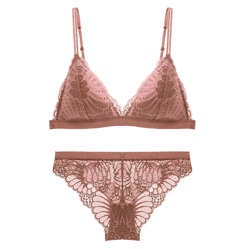 Модный сексуальный комплект с бюстгальтером Женское кружевное белье эффектом