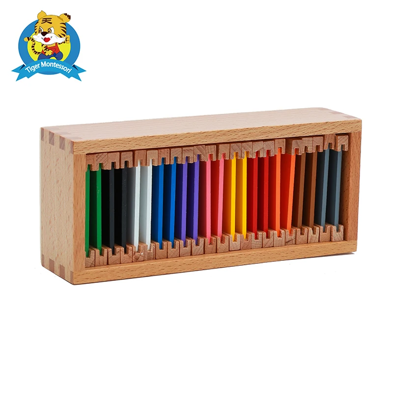 Цветные планшеты Монтессори (2-я коробка) игрушка из бичевого дерева | Игрушки и
