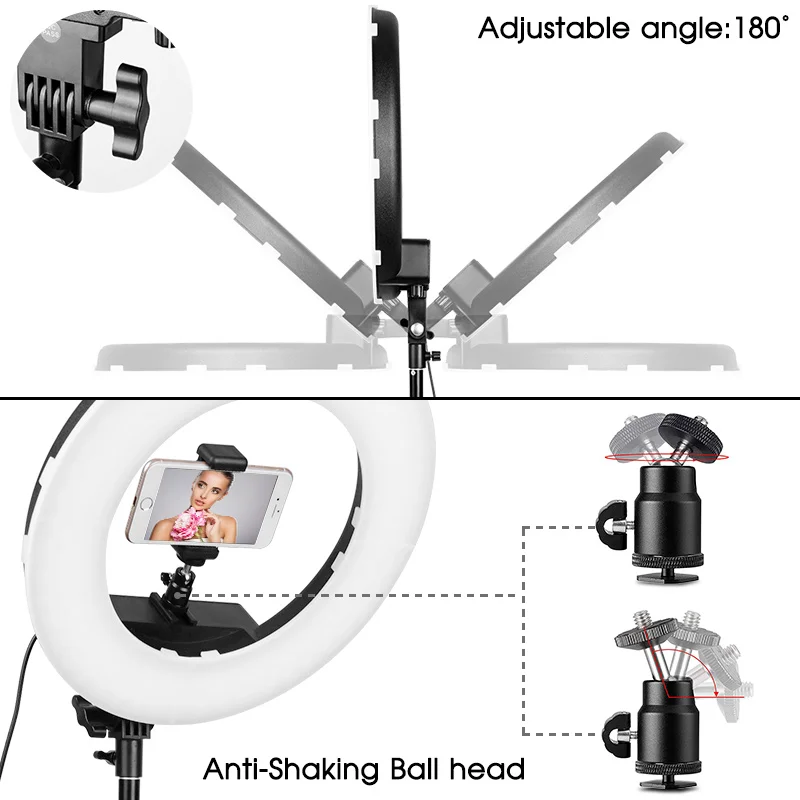 Travor светодиодный кольцевой светильник 12 дюймов двухцветный с регулируемой