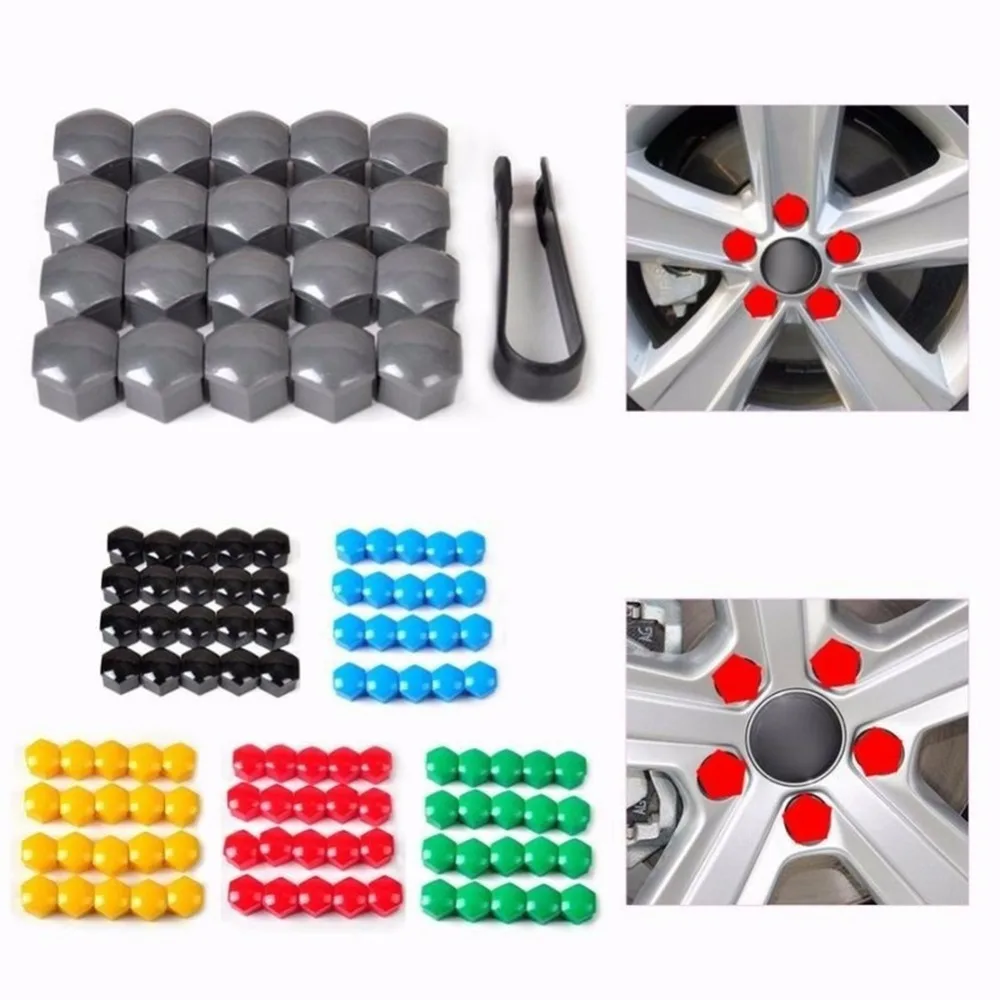

20Pcs 17mm Automobile Wheel Nut Bolt Cover Decorate Protection Tire Wheel Screw Bolts Nut Cap Hub Screw Protector Accessories