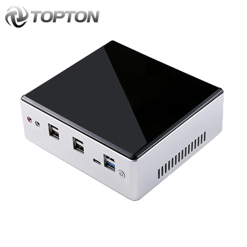 Topton новый процессор Intel Core i7 10810U 10710U Мини ПК Barebone оконные рамы ТВ коробка Dual Lan DP HDMI