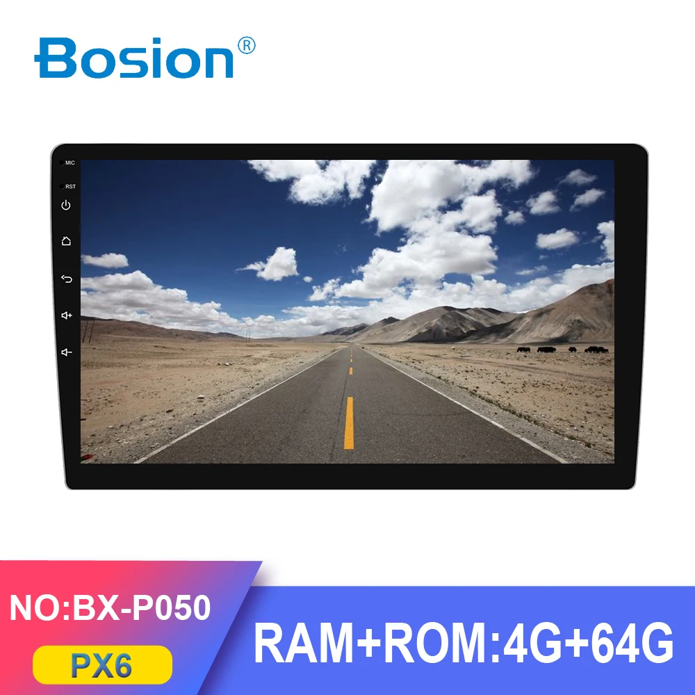 Bosion PX6 4G+ 64G 10,1 дюймов 1 DIN для универсального автомобиля dvd Android 9,0 автомобильный аудио gps Радио BT головное устройство wifi USB SWC gps навигация