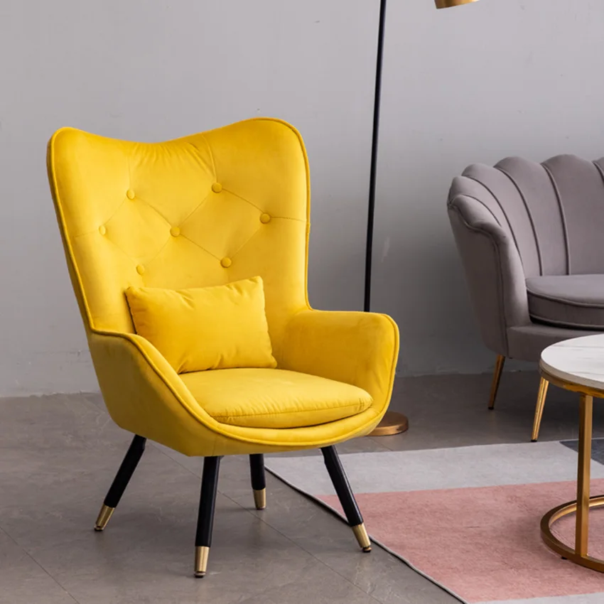 

esquinero moderno mueble de sala de estar con reposabrazos, color rosa