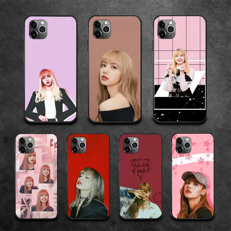 

Lisa Kpop Girl Phone Case For iphone 12 11Pro Max 11 XR XS Max X 8 7 6 6S Plus 5 5S SE 2020 soft Cover Shell