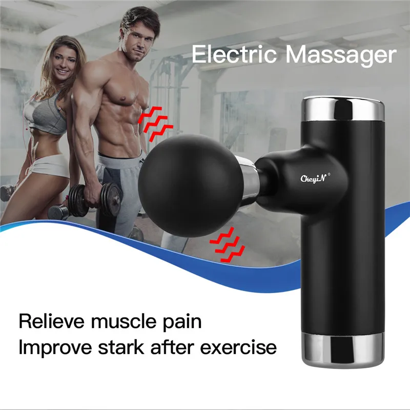 

CkeyiN Electric Fascia Massage Gun Deep Tissue Percussion Pain Relief Stimulator Muscle Exercising Massage Reduce Fatigue Device
