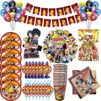 naruto themed birthday party decoration set balloons flags banners cake card decorations children day halloween party supplies