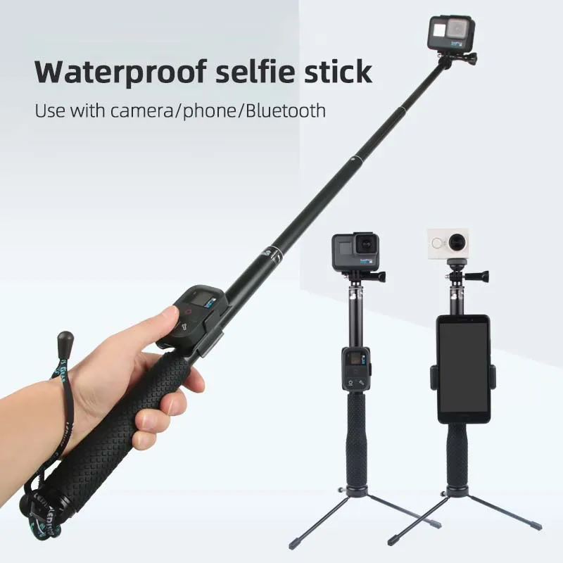 Портативная селфи-палка для GoPro Hero 7 6 5 4 Экшн-камера раздвижной монопод для Xiaomi Yi 4K Sjcam Sj4000 Eken H9 аксессуары для камеры