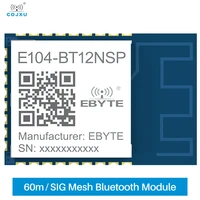 2 4ghz sig bluetooth mesh networking module cojxu e104 bt12nsp 60m long rang ultra small size tlsr8253f512 uart smd transceiver