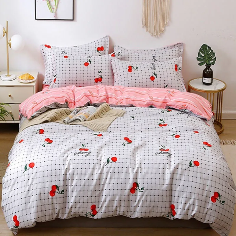 

Home Textile Bedding Sets Cartoon Simple Duvet Cover Pillowcase Bed Sheet Kid Teen Boy Girl 3/4PCS Beding Sets Beding Cover