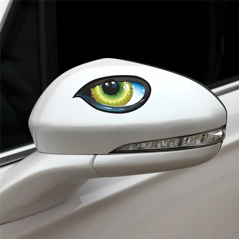 3D забавные Светоотражающие зеленого цвета в стиле кошачий глаз автомобильные