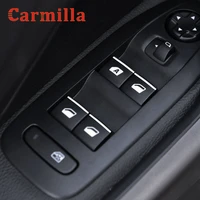 carmilla for peugeot 3008 gt 5008 gt abs chrome car door windows lift button switch sequin trim accessories 2017 2018 2019 2020