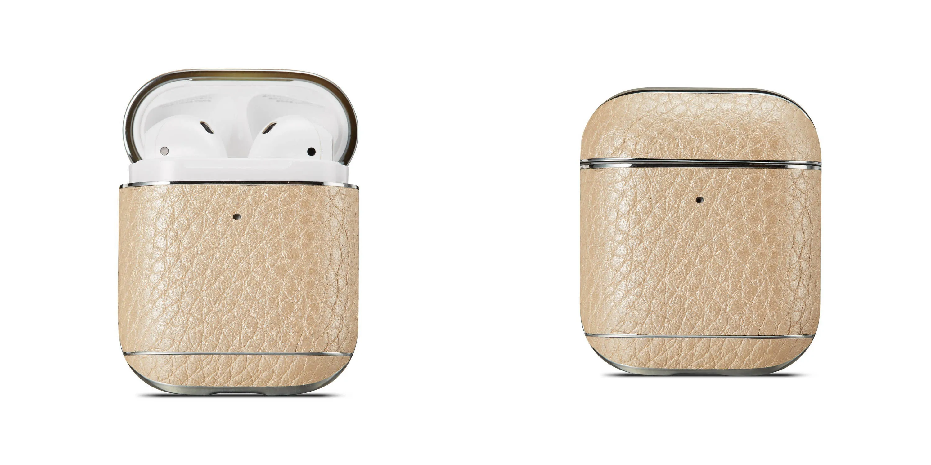 Чехол Airpods для коммерческих дел Чехол из натуральной кожи с покрытием для Apple Airpods 1/2 Зарядная коробка Anti-Fall Dust