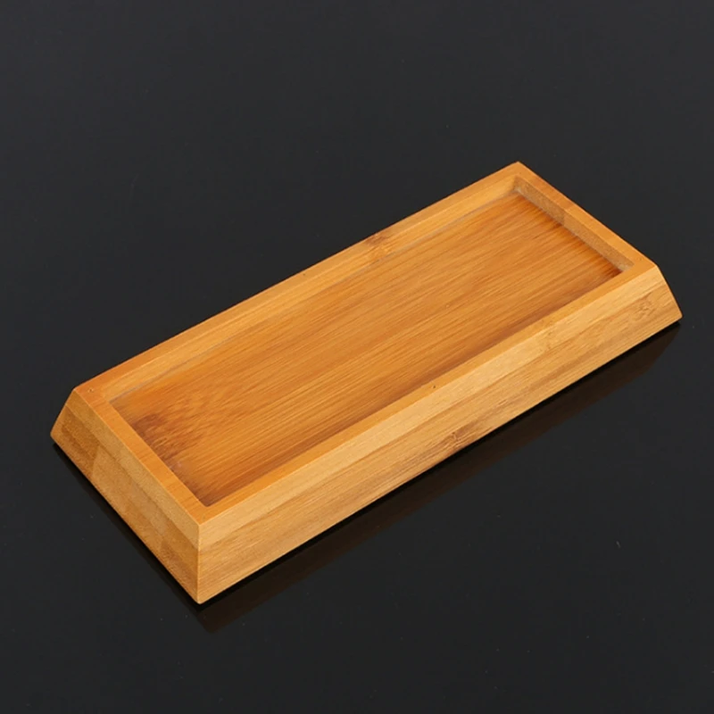 

Fixed Desktop Chef Durable Cutter Sharpener Non Slip Base Home Silicone Whetstone Sharpening Stone Bamboo Holder