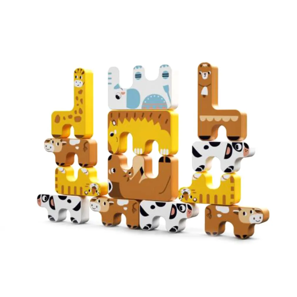 

Детский набор деревянных строительных кирпичей, мультяшная панда, равновесие, строительные модели, развивающие кирпичи для детей, подарок