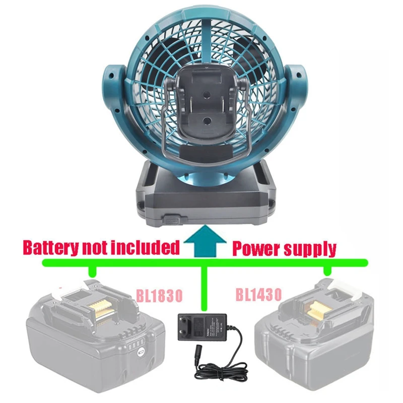 

DCF102 Portable Cordless Fan for Makita Porter-Cable Stanley 14.4V 18V 20V Lithium Battery