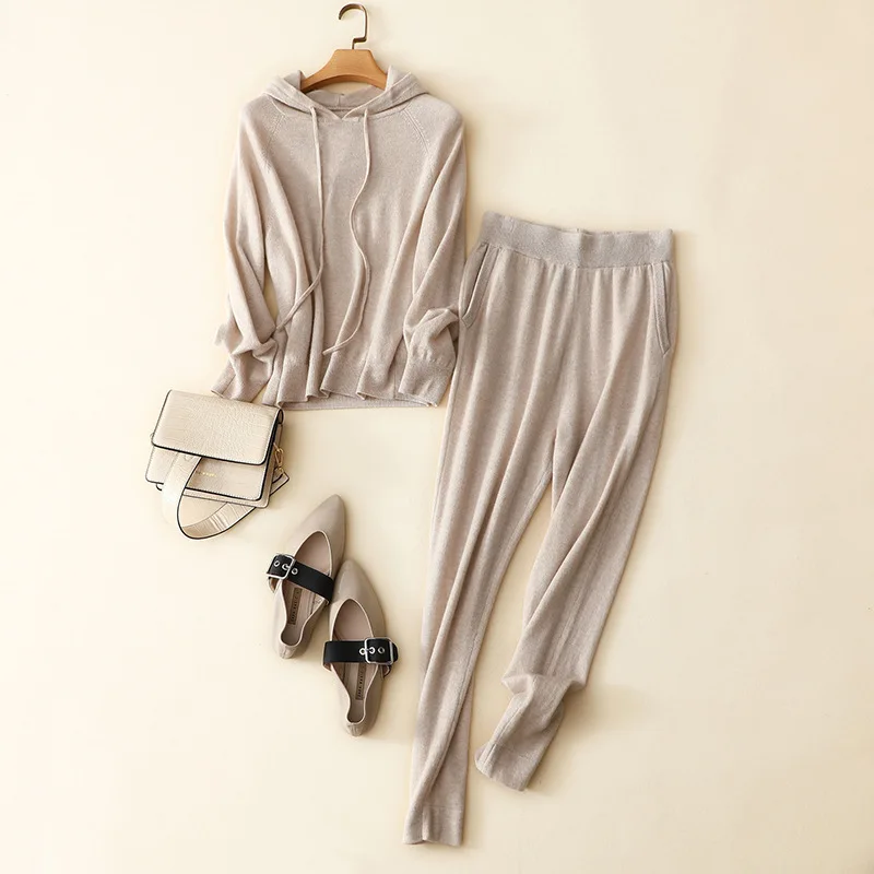 Кашемировый свитер Женский вязаный кардиган сумка бедра юбка карандаш свободная