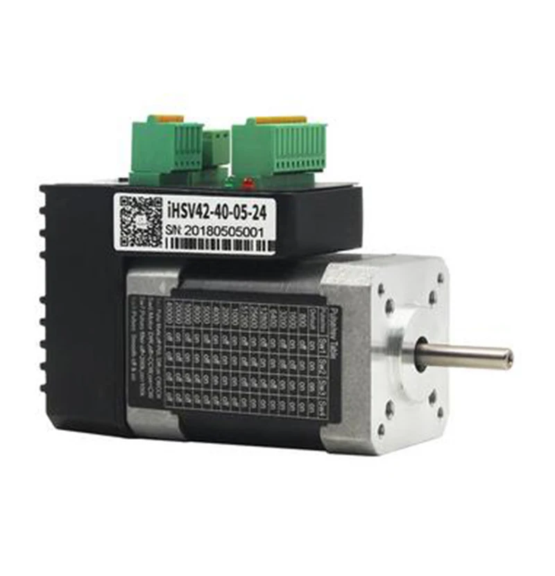 Интегрированный Серводвигатель JMC 52 Вт 24 В NEMA17 4000rpm24v 0 125 N.m iHSV42 40 05 24|Шаговый