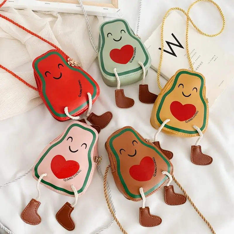 Модный мультяшный Детский кошелек из авокадо мини сумки через плечо