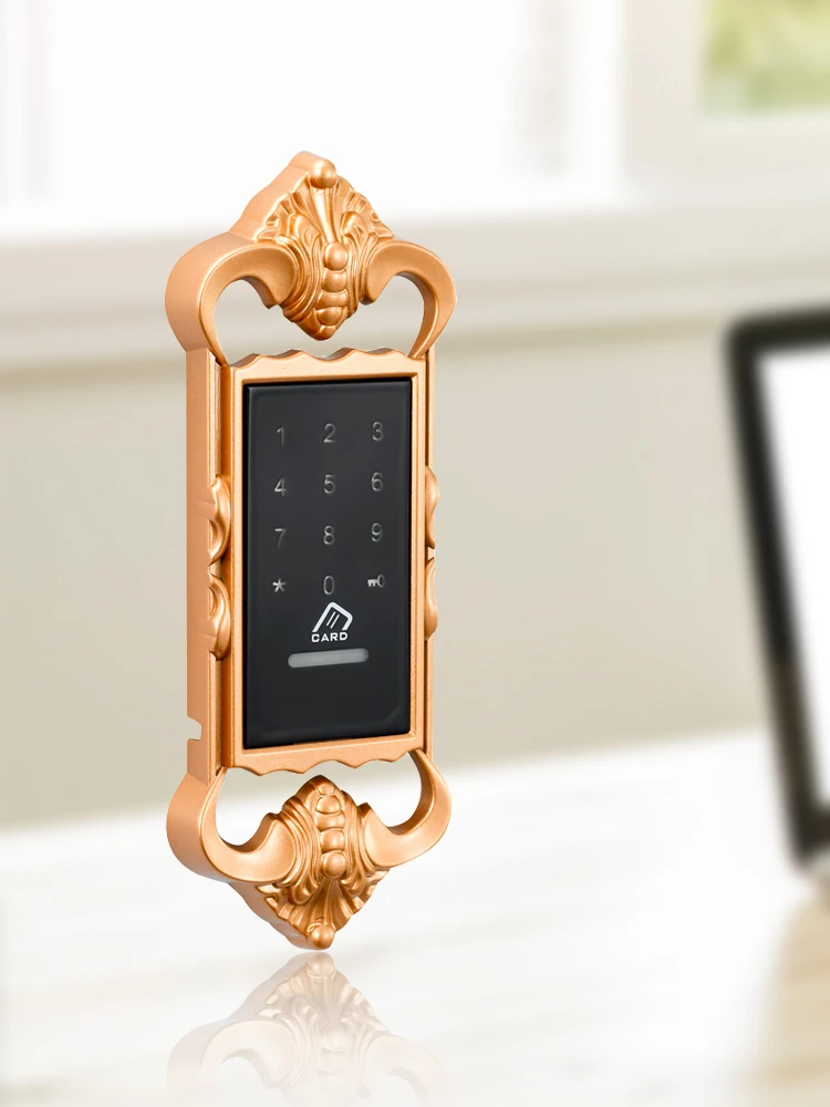 Блокираторы для офисных шкафов золотистого цвета с RFID считывателем карт