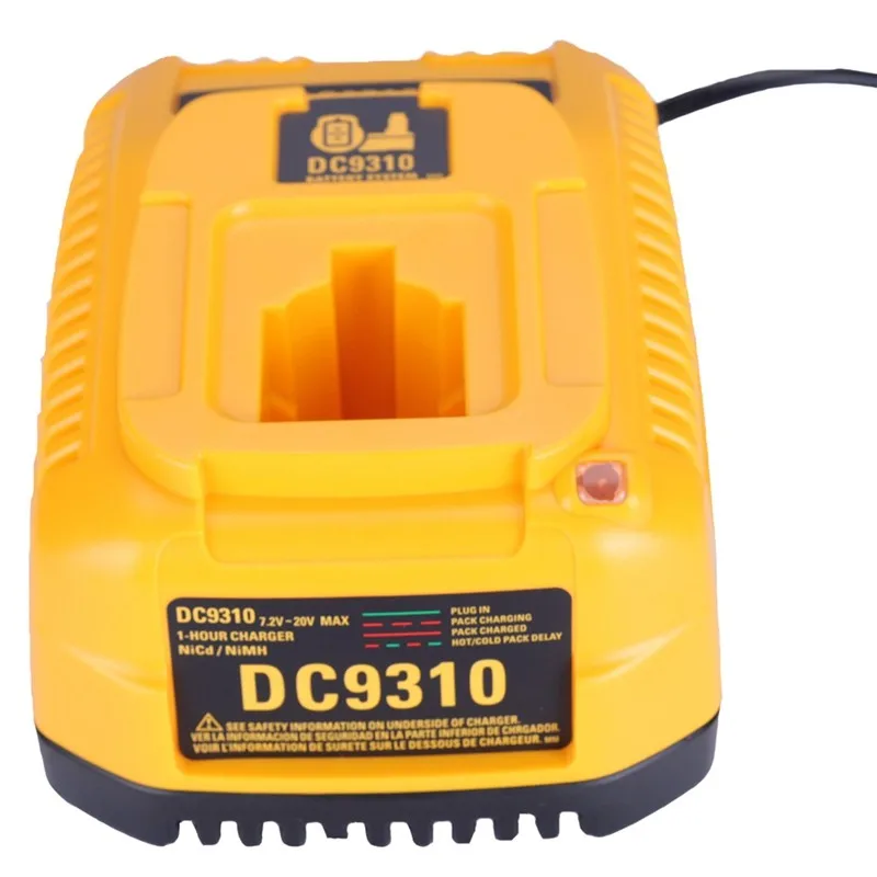 

For Dewalt DC9310 7.2V-18V Battery Charger DW9116 DW9226 DW9118 Ni-Cd Ni-MH XRP Not Li-ion Batteries CE Built In Heat Sink