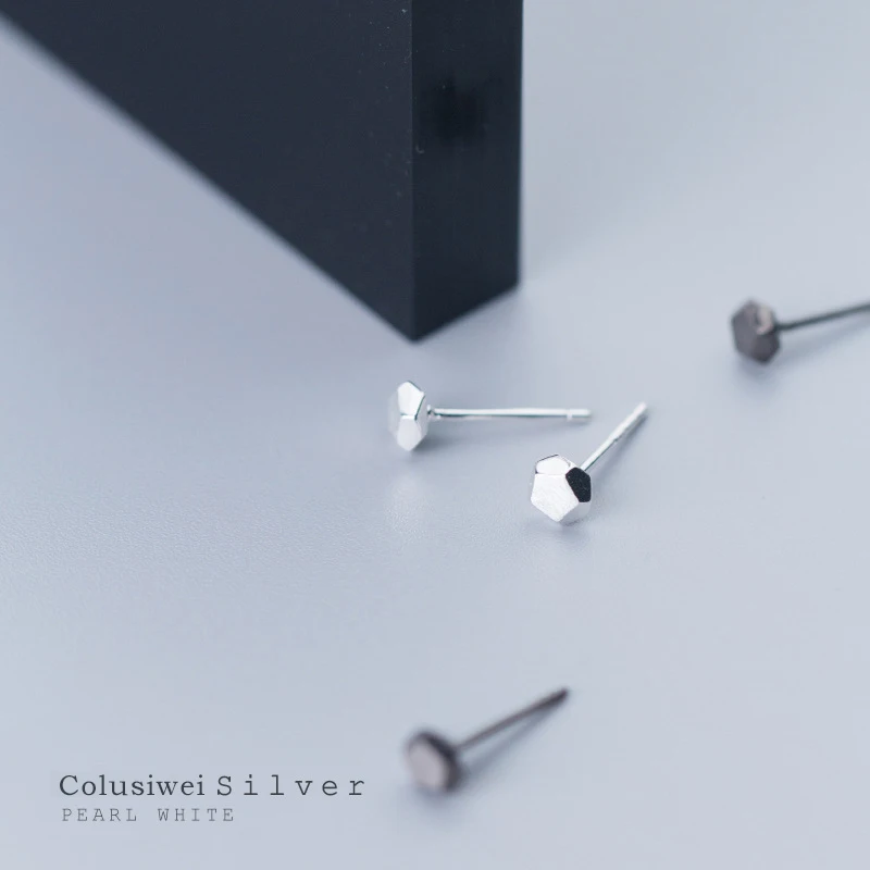 Colusiwei Аутентичные стерлингового серебра 925 простой пятиугольник миниатюрные
