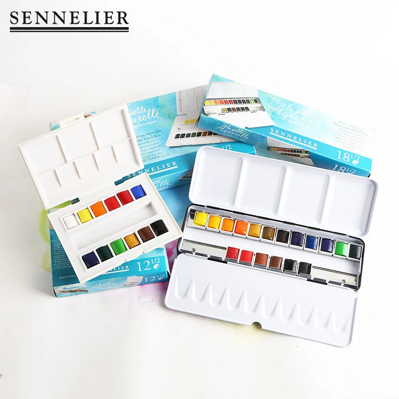 Франция Sennelier Aquarela старший художник акварельный пигмент художника Твердые
