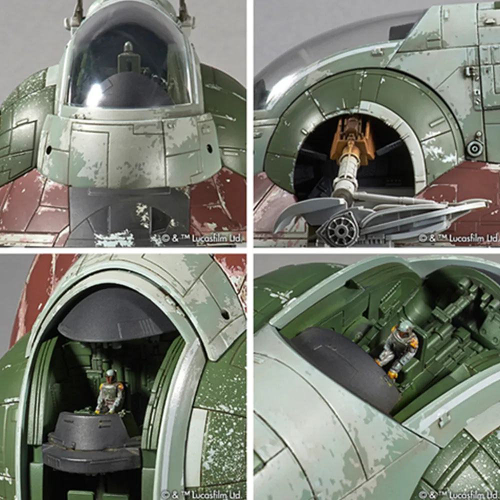 

Bandai Hobby Star Wars 1/144 Slave I Building Kit Multi-Colored 8 Inch Metal Model Kit Action Figure Collectible Model Toys