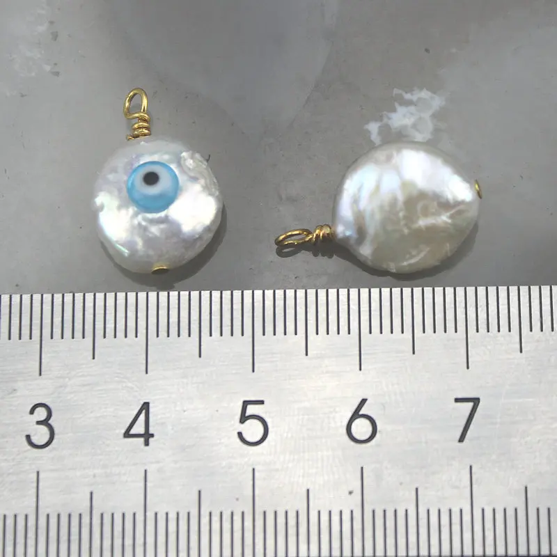 Подвеска с пресноводным жемчугом 10-20 мм 15 шт./лот модная подвеска в форме глаза