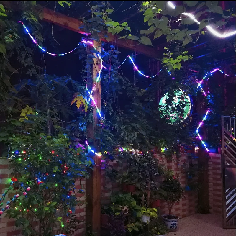 

Colorful lights flashing lights string lights colorful color changing atmosphere lights outdoor waterproof LED lights