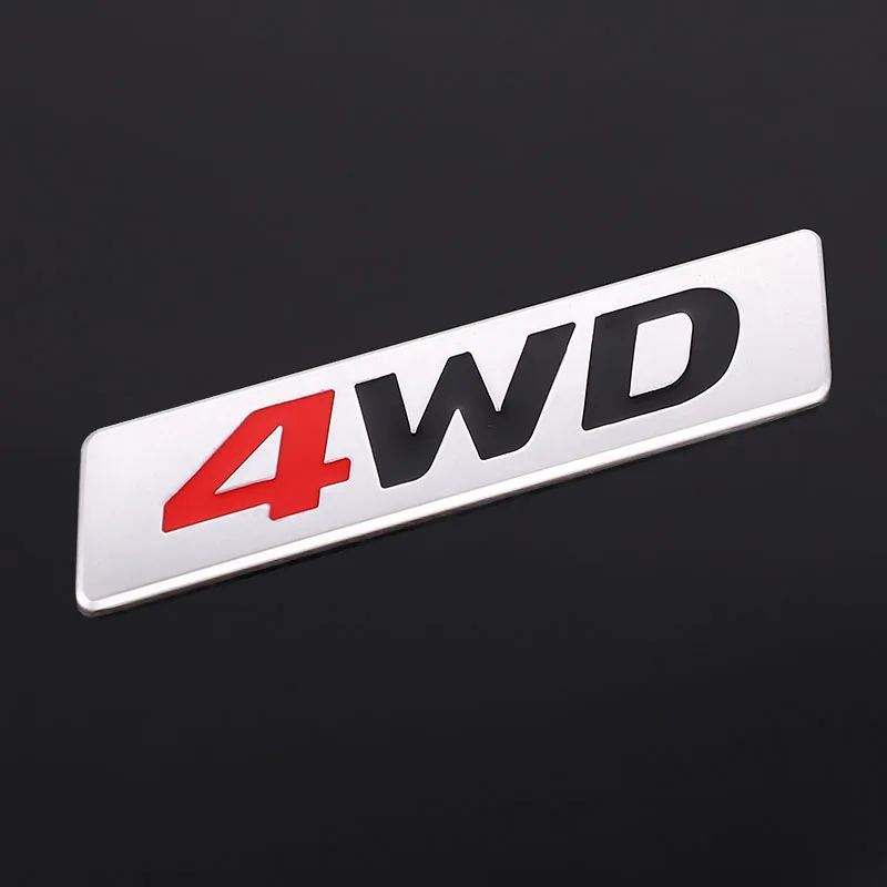 Креативные автомобильные Стикеры 3D металлические хромированные 4WD 4X4 эмблемы