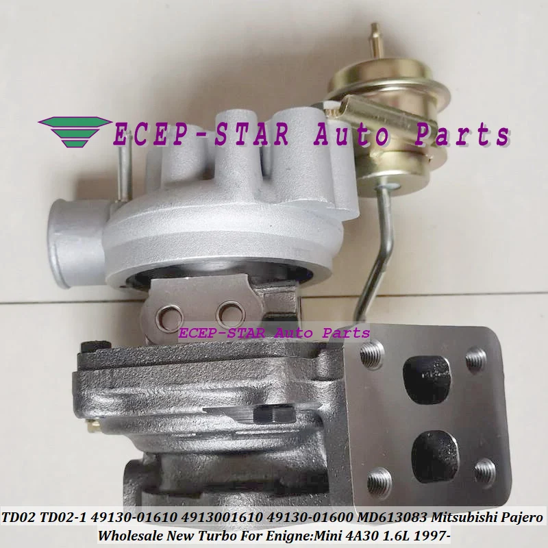 Turbo TD02 TD02-1 49130-01610 4913001610 49130-01600 MD613083 MR312649 для Mitsubishi Pajero Mini 4A30 1.6L 1997-турбокомпрессор