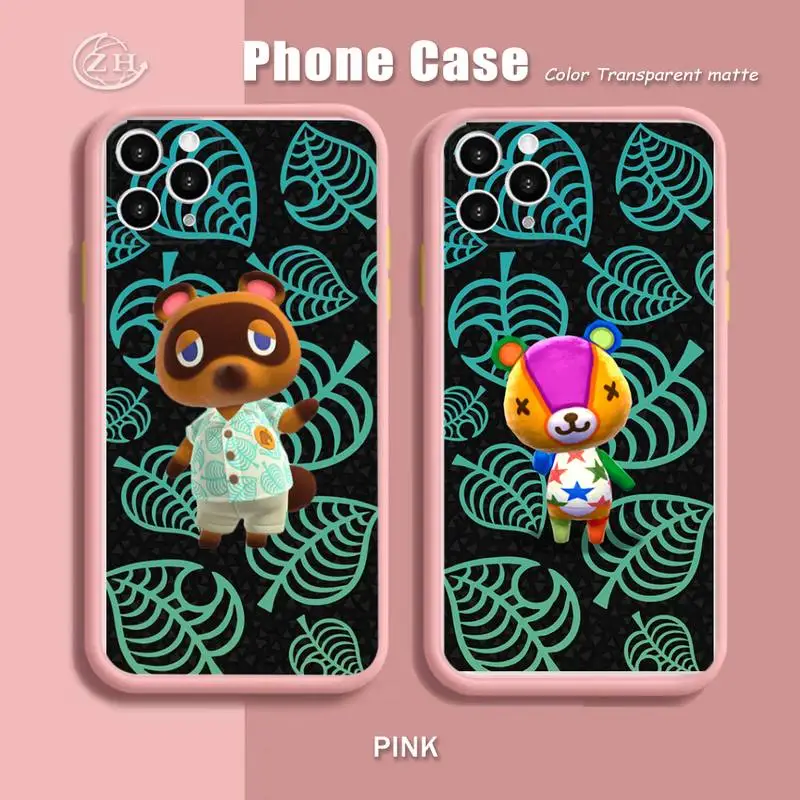 

Animal Crossing New Horizons Phone Case For IPhone 12 11 Pro Max X XR XS Max 7 8 Plus Candy Color Cover Case